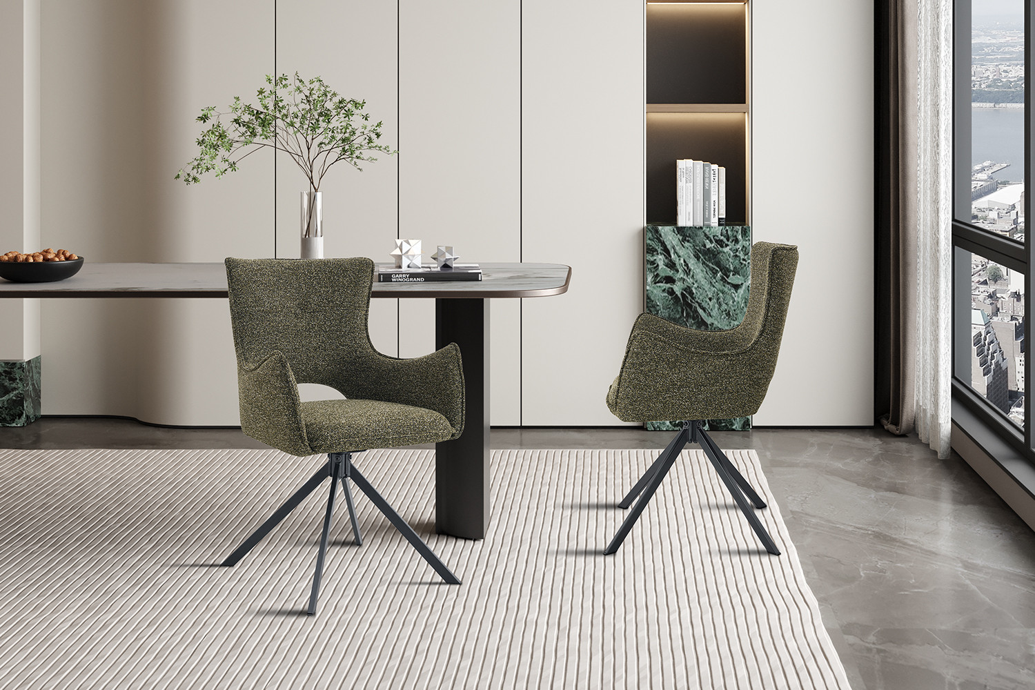 Stoel Billy – Draaibaar Groen - Image 3