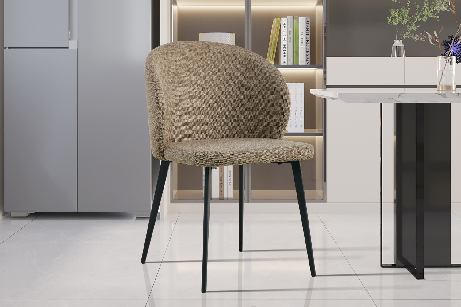 Stoel Toledo – Stof Zand - Image 2