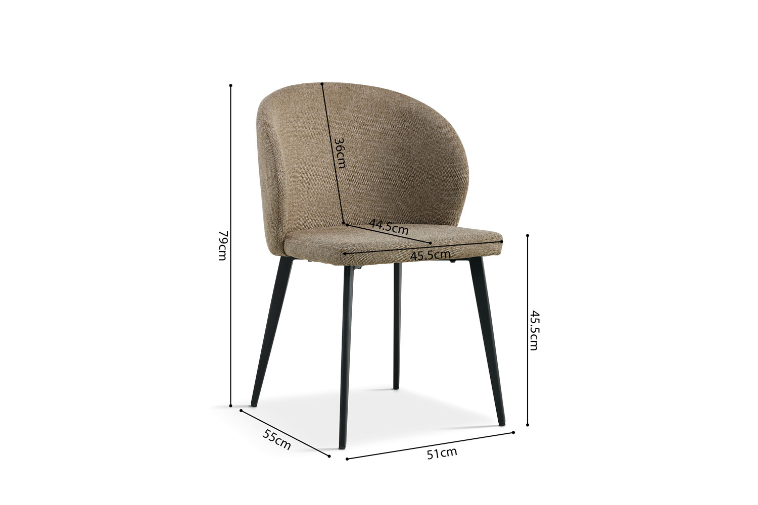 Stoel Toledo – Stof Zand - Image 8