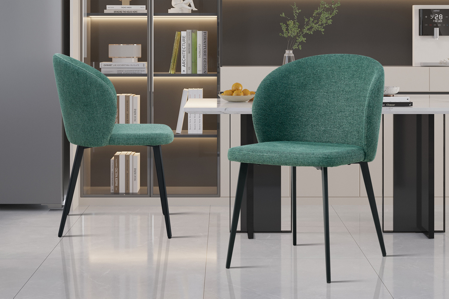 Stoel Toledo stof groen