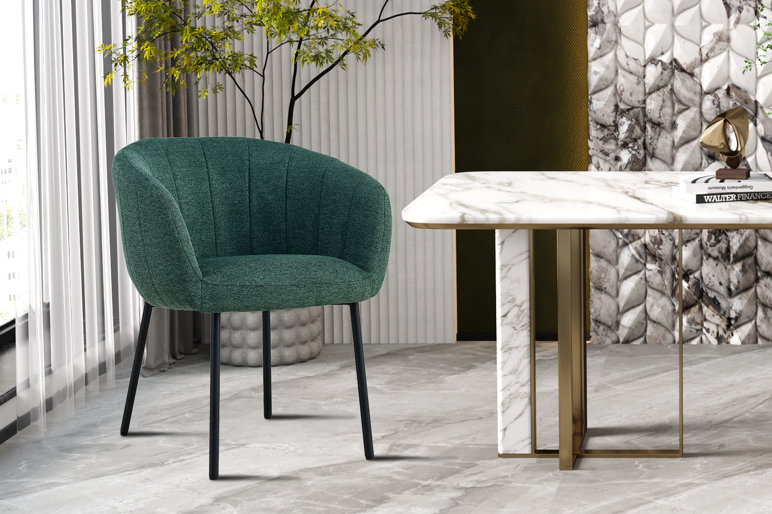 Stoel Sevilla – Stof Groen - Image 2