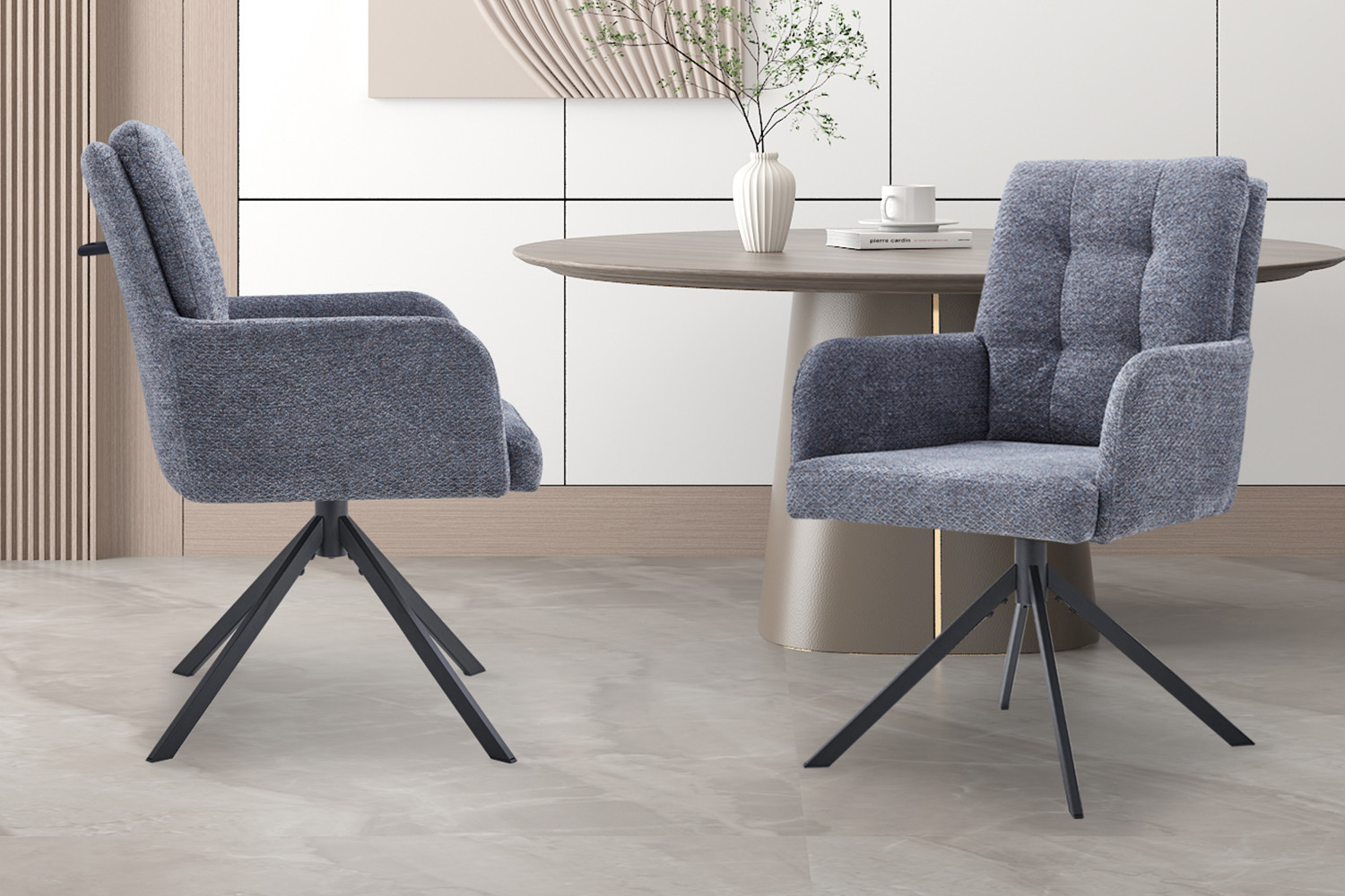 Stoel Granada – Draaibaar Donkergrijs