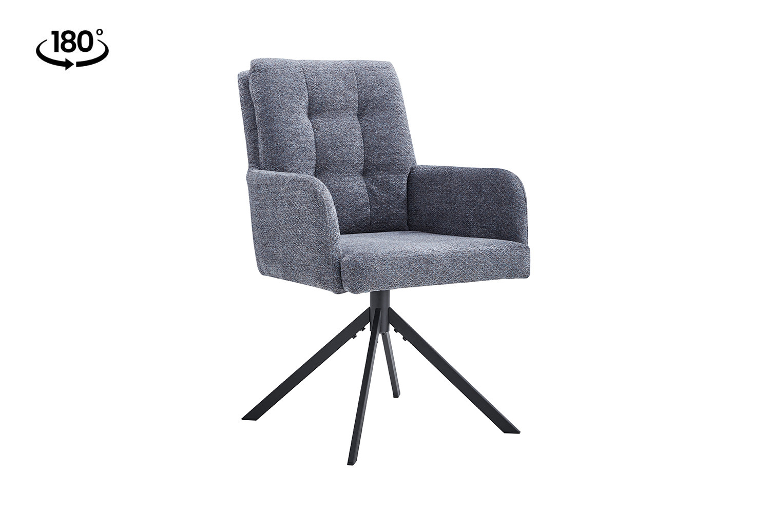 Stoel Granada – Draaibaar Donkergrijs - Image 4
