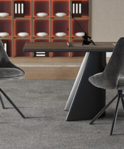 Stoel Dante grijze stof