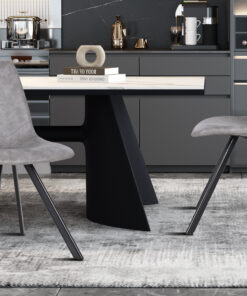 Stoel Emma – PU Donkergrijs