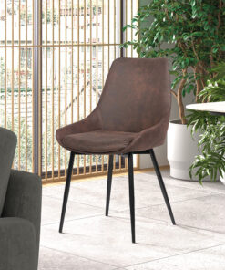 Stoel Mirano microvezel bruin