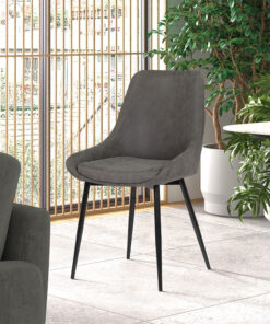 Stoel Mirano – PU Lichtgrijs