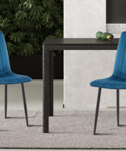 Stoel Willis fluweel blauw